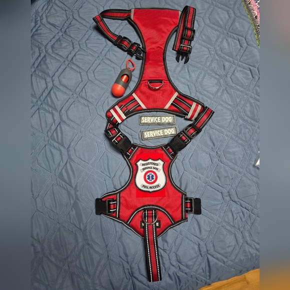 Winsee Other - Winsee Red Service Dog Harness with Patches